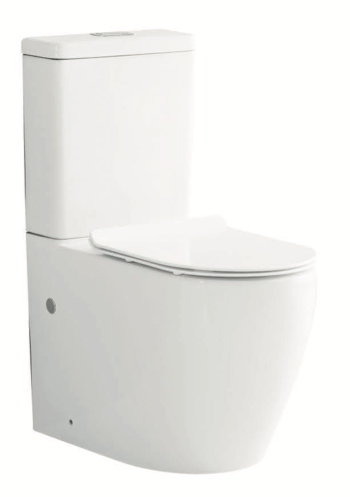 KDK Close Coupled D Shape Toilet - Rimless Flush